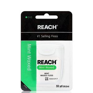 Reach Waxed Dental Floss  Effective Plaque Removal, Extra Wide Cleaning Surface